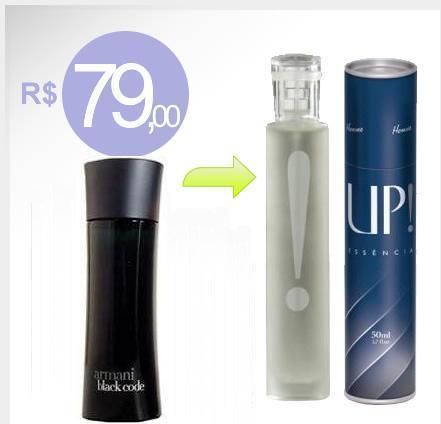 UP! Essência 35 / 50ml - (Ref.: Armani Black Code)